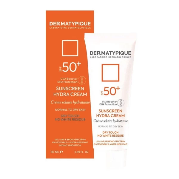 کرم ضد آفتاب بی رنگ هیدرا +SPF50 درماتیپیک